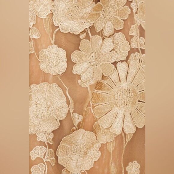 NWOT Bronx and Banco JASMINE MAXI DRESS Floral Gold Strapless Dress - Picture 14 of 15